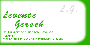 levente gersch business card